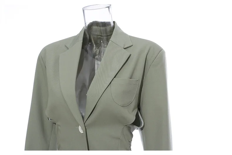 fall 2021 women clothes fashion designer pointed collar back hollow out Aline  elegant women office dresses