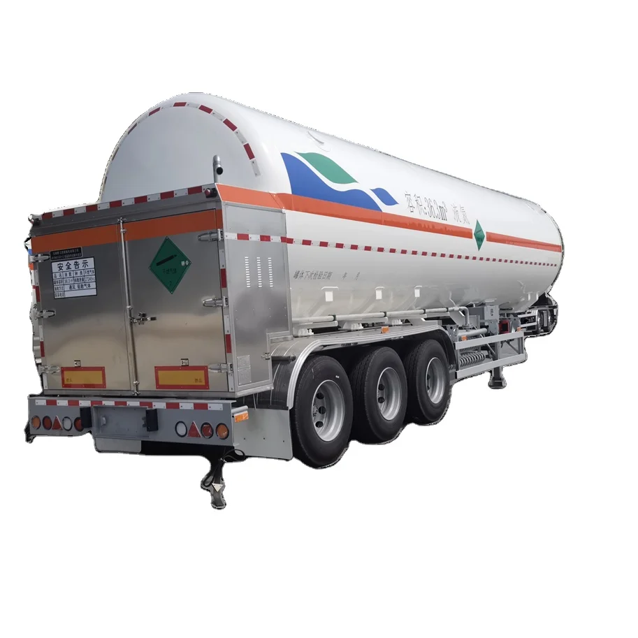 Factory Price 3 Axles LN2 Cryogenic Nitrogen Tanker Trailer Gas Tank Semi Trailer For Sale