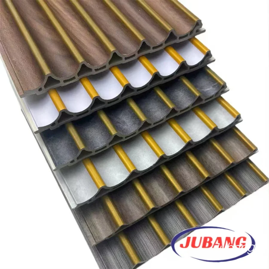 Slat Wallboard Modern Interior Wpc Pvc Waterproof Wall Fluted Panel Bamboo Wooden Plastic Indoor Wpc Wall Panels