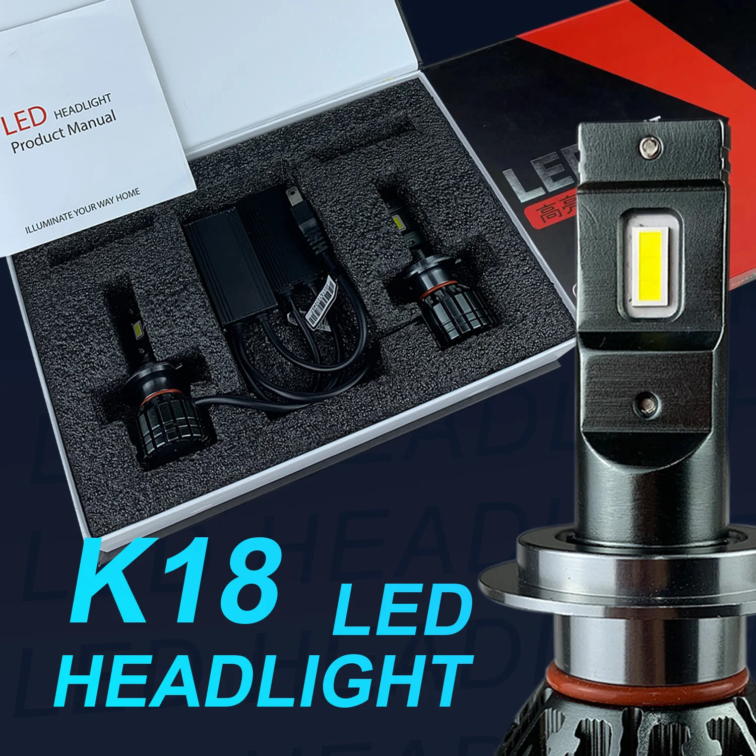 High lumen 55w H7 led h4 headlights bulb led 20000lm for cars trucks and motorcycles