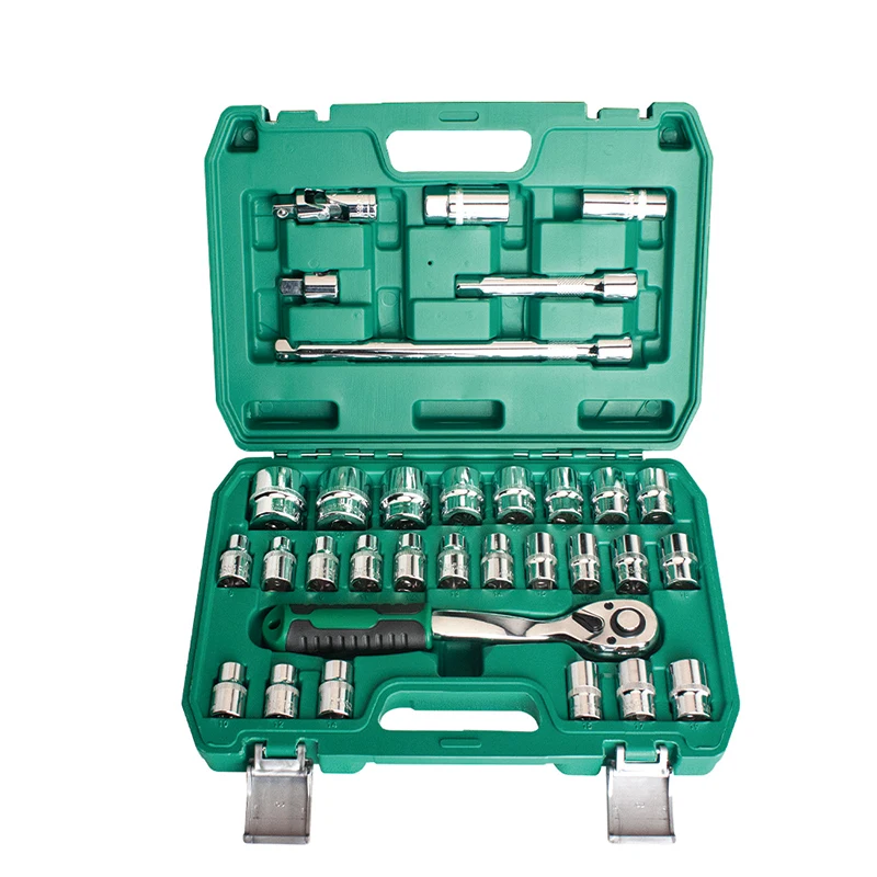 Professional Car Repair Tool Kit Socket Wrench Set 32/37 Pcs Tool Box