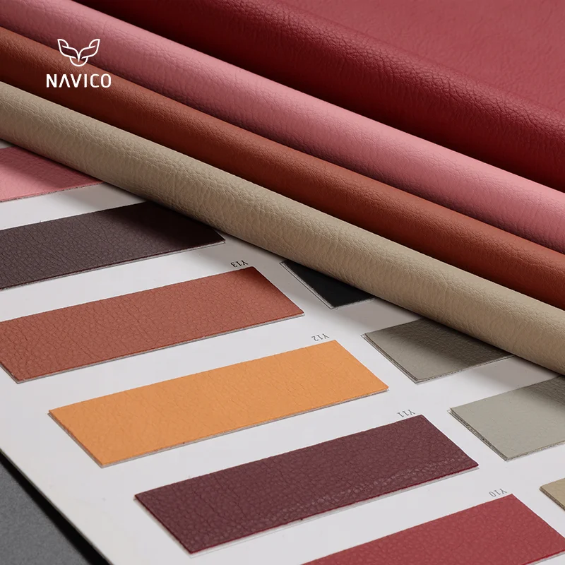 Low MOQ Synthetic Car Leather 0.9mm PVC Fabric Leather For Car Seats
