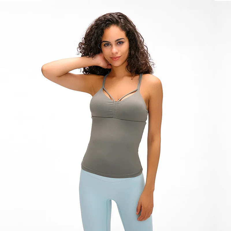 
New Fashion Professional Comfortable Breathable Yoga Tank Tops Sport Training Women Fitness Vest 