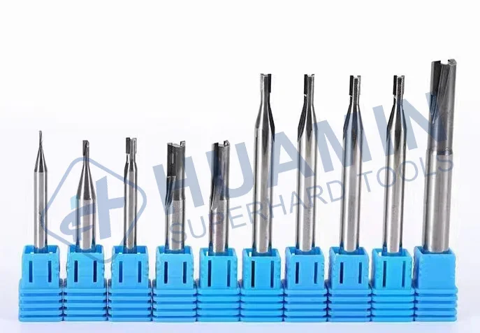 Acrylic graphite milling PCD end milling cutter customization cycle short PCD slot cutting tool