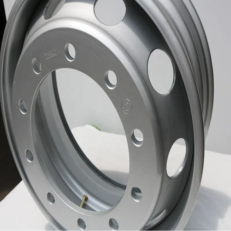22.5X6.75/7.50/8.25/9.00/9.75 Best Sell 8 10 Holes Steel Wheel Rims 22.5x9.00 Inch For Truck  TUBELESS STEEL WHEELS 15DC