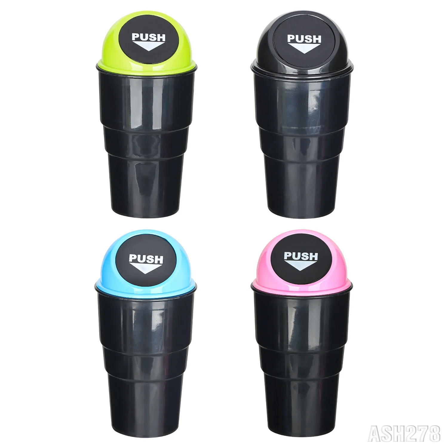 Wholesale Custom LOGO Plastic ABS Portable Cheap Luminous Butt Bucket Car Ashtray Cup Ash Tray Cigarette Ashtray