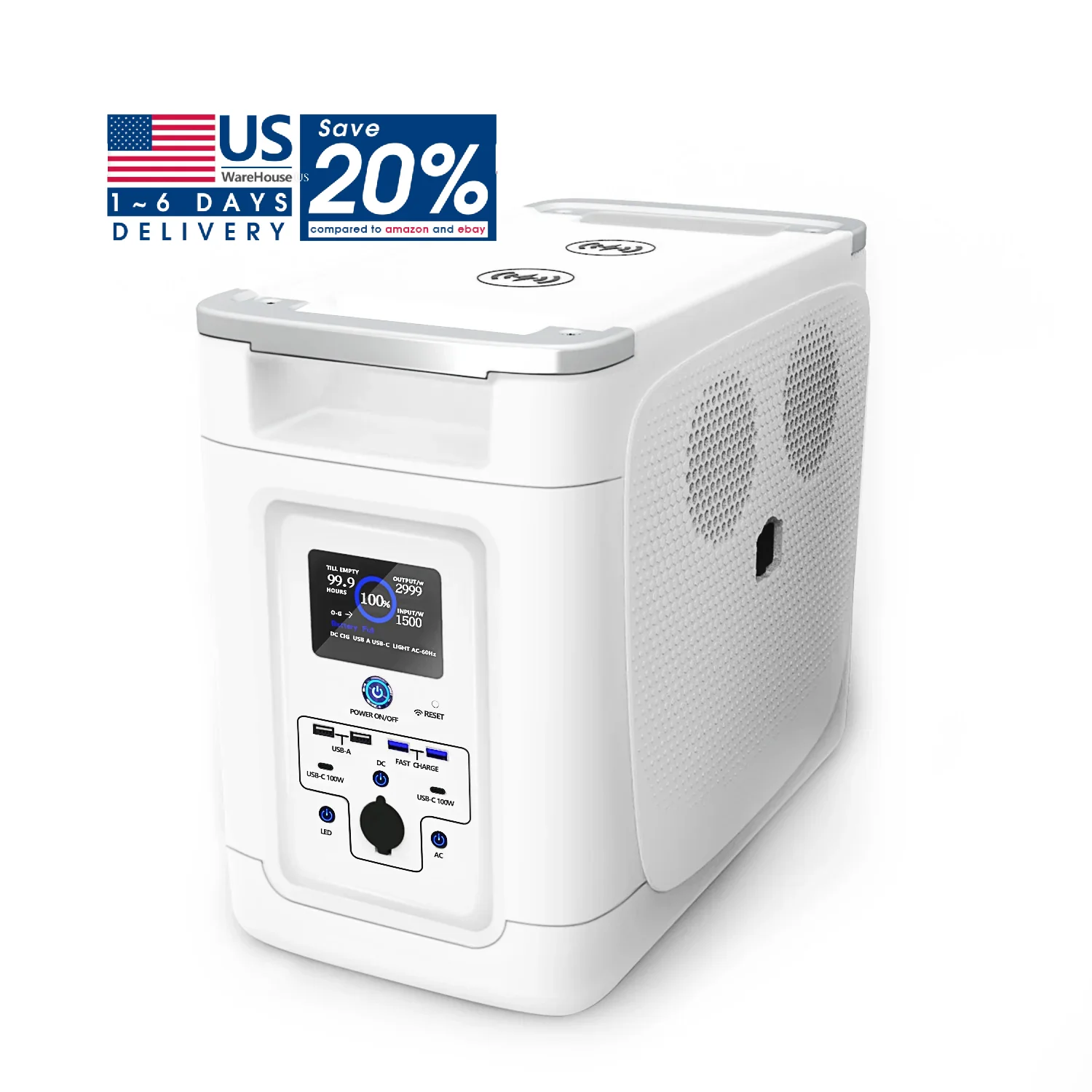 Seetek USA Warehouse 2000W low price portable solar power bank charger home portable power station
