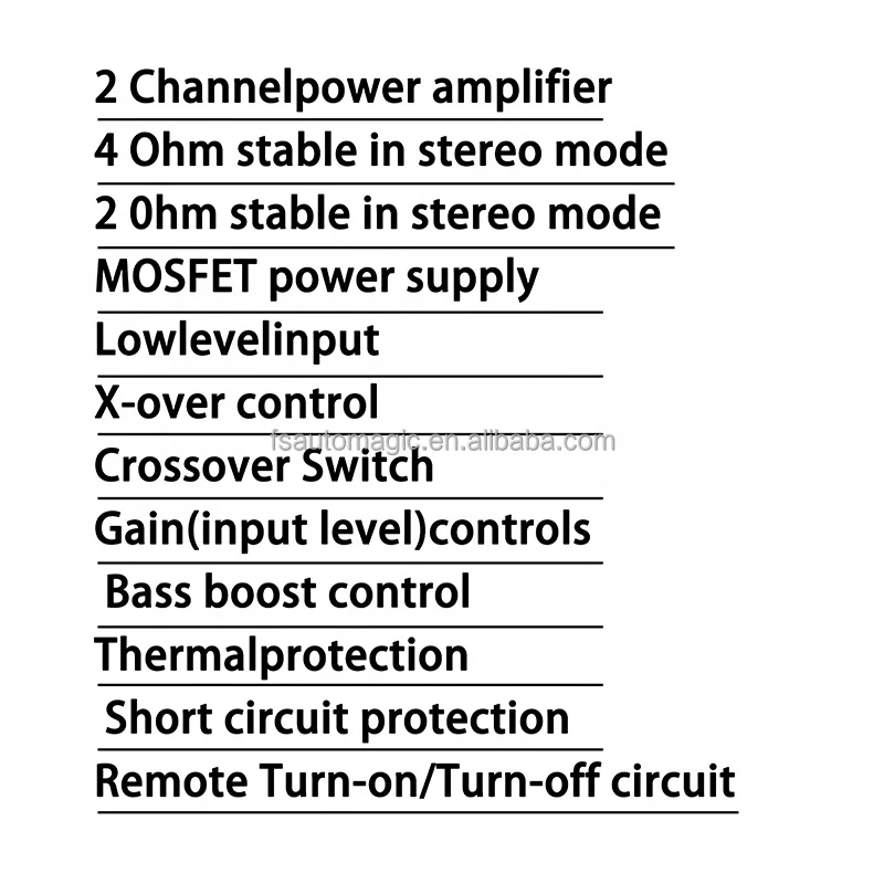 North America Market Hot Selling Super Mini High Power Auto Power Amplifier class AB 2 Channel car amplifiers