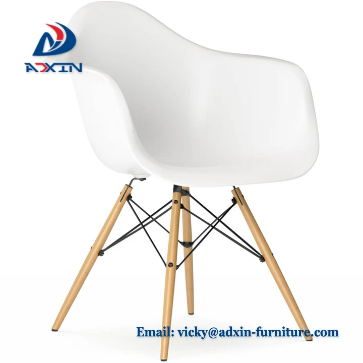 Hot selling home furniture chair cheap price restaurant cofe accent lounge chair wood leg plastic dining chair