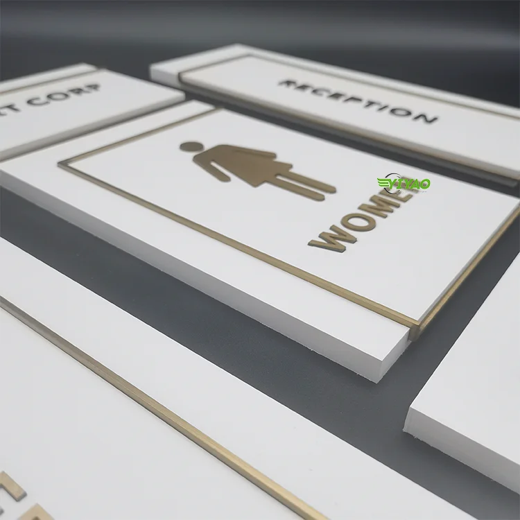 YIYAO High Quality Factory Custom Door Plate Sign Acrylic Logo Bathroom Sign Toilet Signage