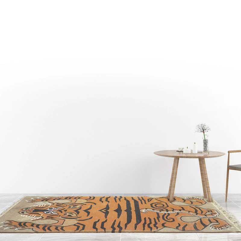 2022 Hot Sale New Design Traditional Luxury Wool Tibetan Carpet Anti slip Rectangle Carpet