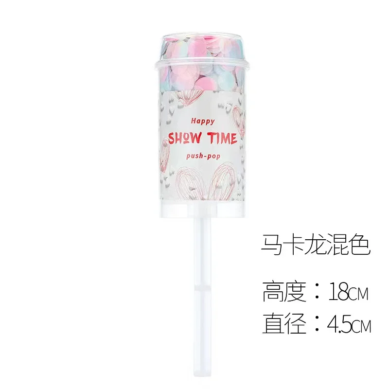 Handheld Colorful Confetti Popper Mini Spray Canister Fireworks Tube Bridal Shower Favors Party Decoration Supplies