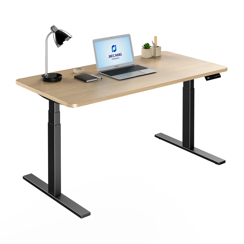 JIECANG Ergonomic Computer Table Metal Steel Frame Height Adjustable Home Office Lifting Desk