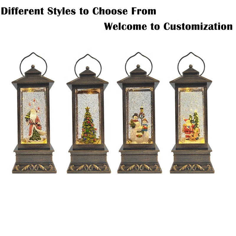 European Home Decoration Holy Religious Decorative Ornament Christmas Angel Spinning Snow Globe Lantern