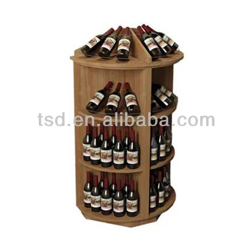 Custom freestanding 5 tier mdf wood round display table/shop display furniture/store tower display