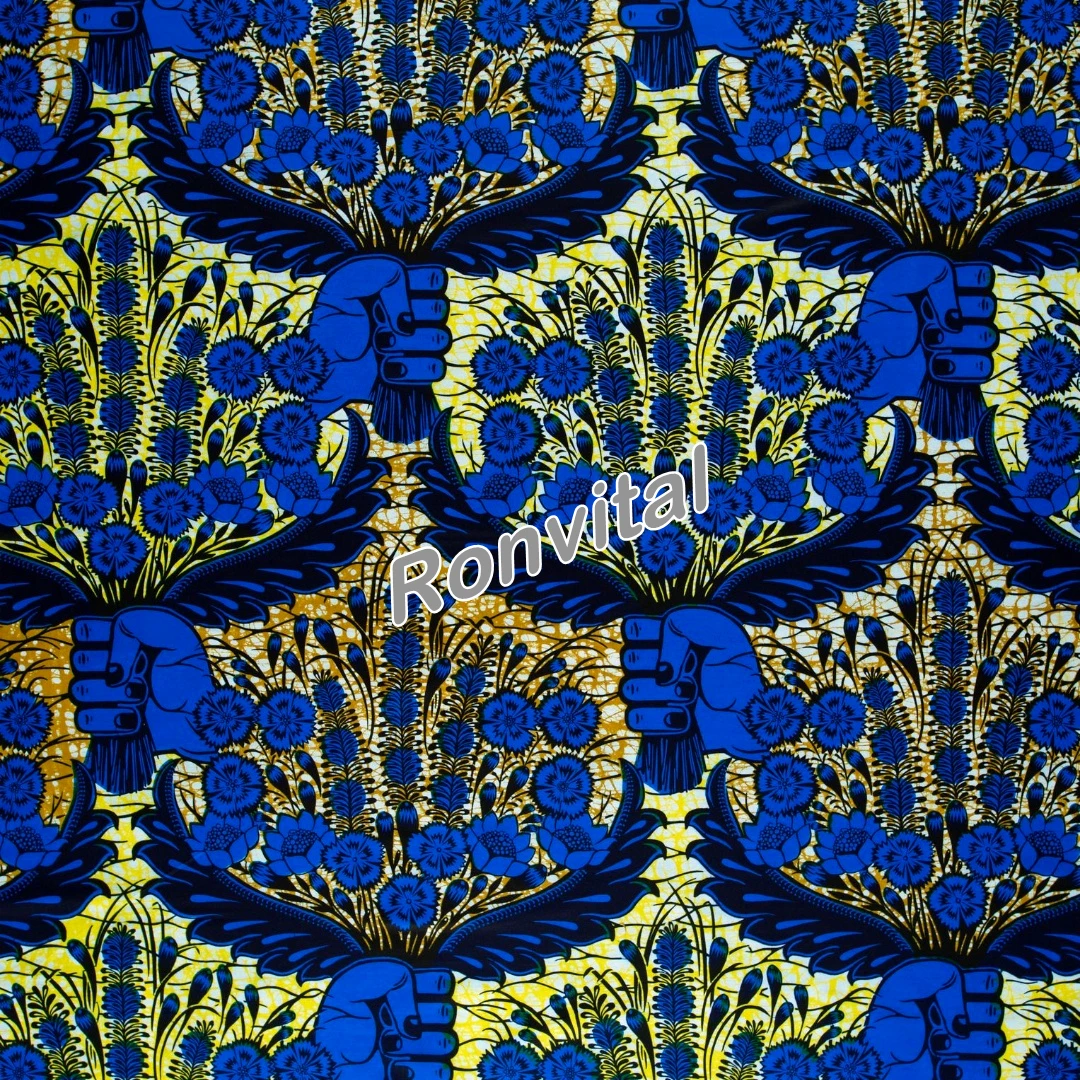 Factory price direct sale latest design african super wax printed fabric 6yards