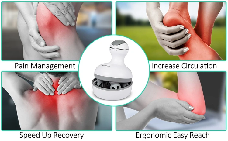 Oem 3D Deep-Kneading Wireless Deep Relaxation Automatic Head Massager Machine Scalp Massager