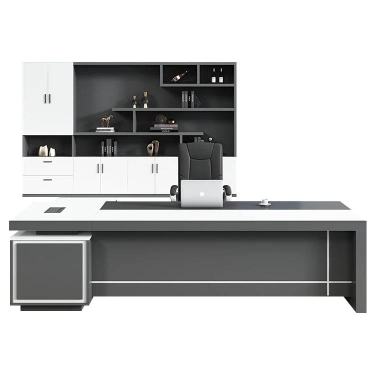 Оптовая цена Деревянная офисная мебель белый роскошный стол