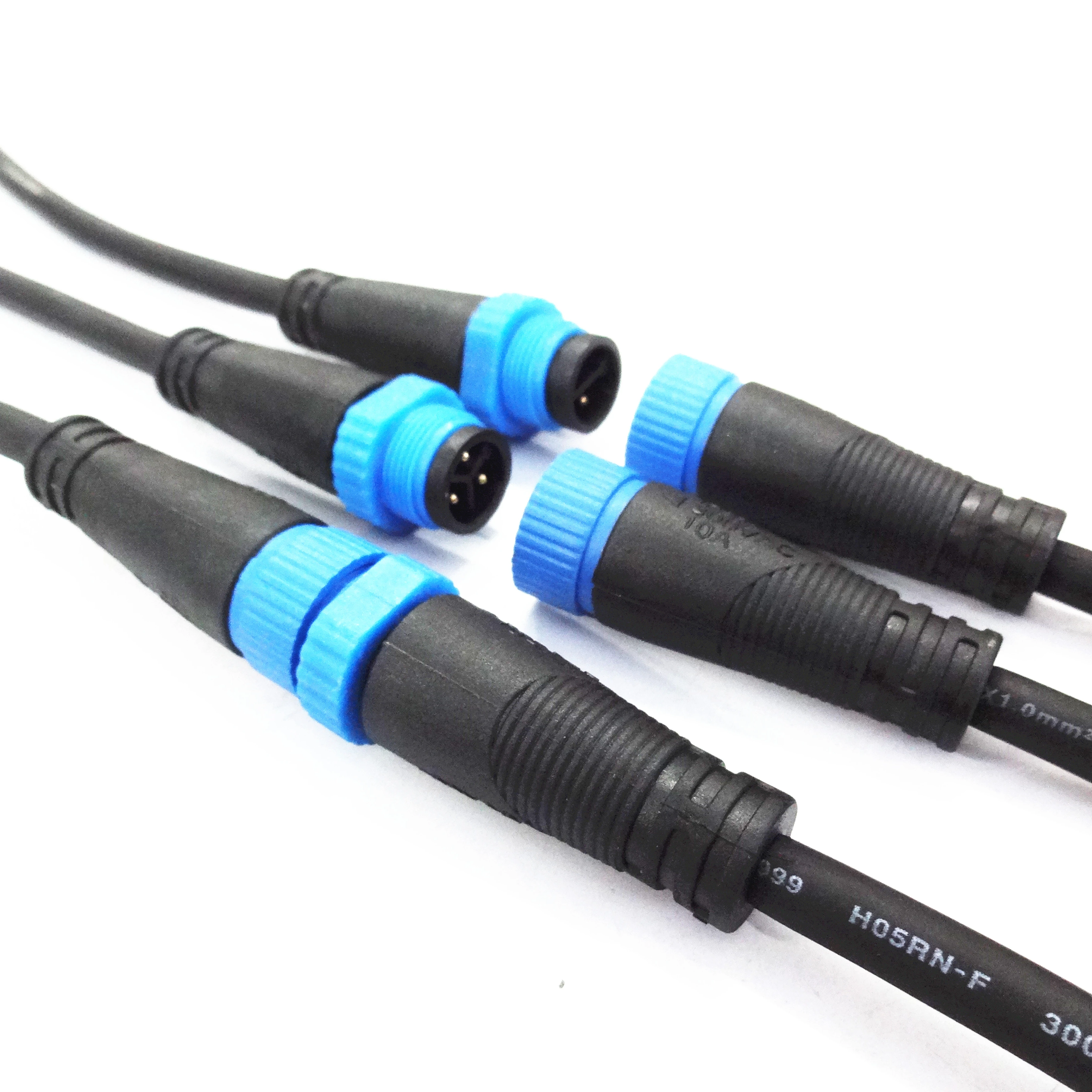 M15 3Pin Cable Nylon Head IP68 Waterproof LED Strip Connector for Outdoor Lighting