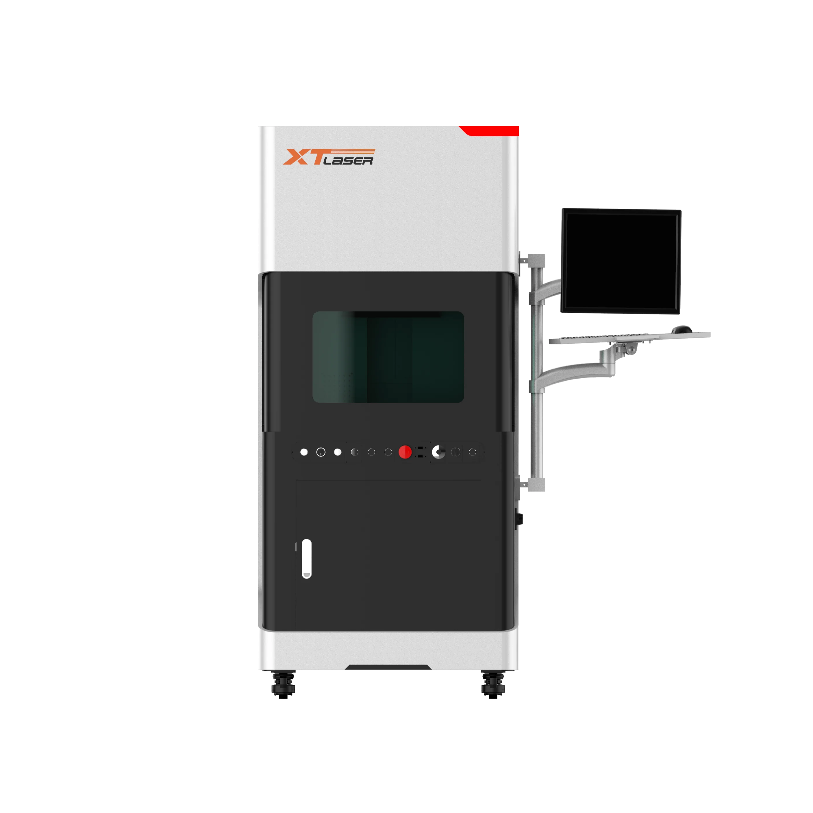 100w JPT Mopa M7 big enclosed fiber laser marking machine for anodized Aluminum marking