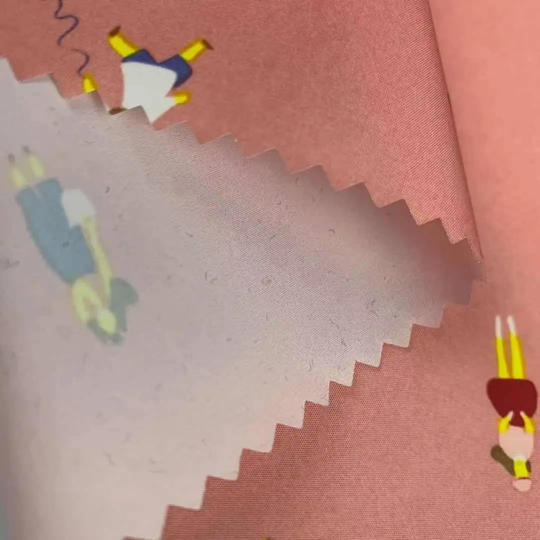 Оптовая продажа, Заводская тафта, детский непромокаемый дождевик с принтом, ткань из тафты