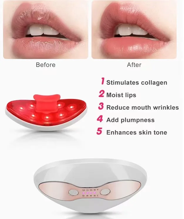 A404  Heating Lip Care Beauty Device Led Lip Mask Non Injection Lip Plumper Device