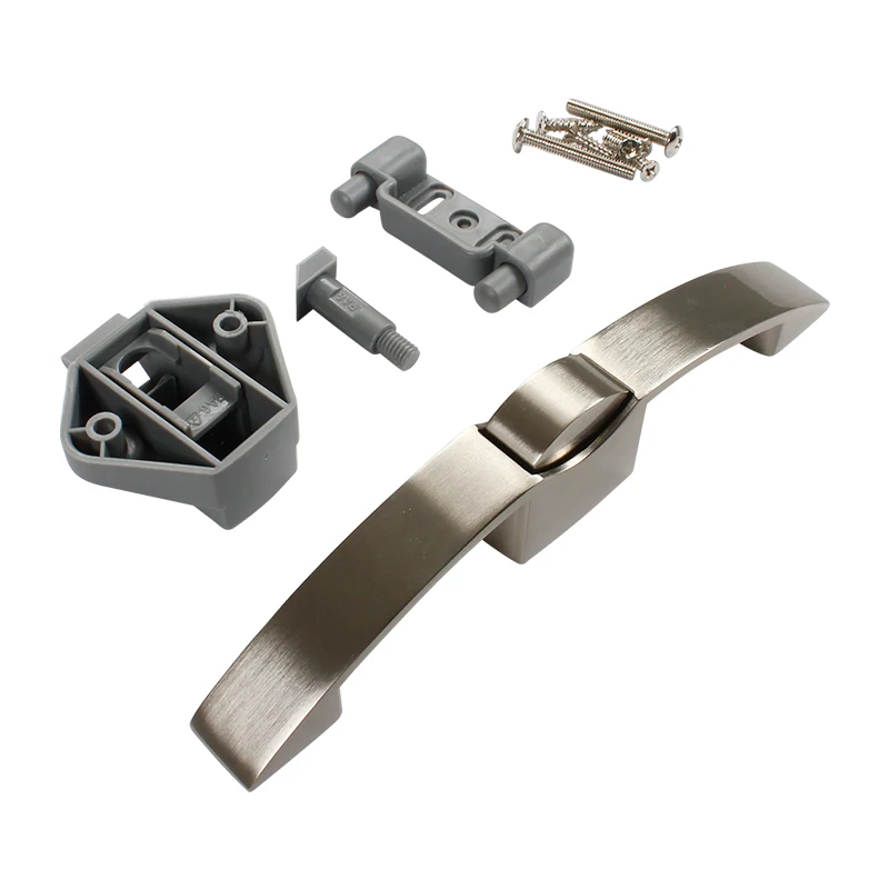 HEYRV Hole Spacing 128mm Nickel Wire Drawing Color 10pcs/box Motorhome Caravan Push Lock Cabinet