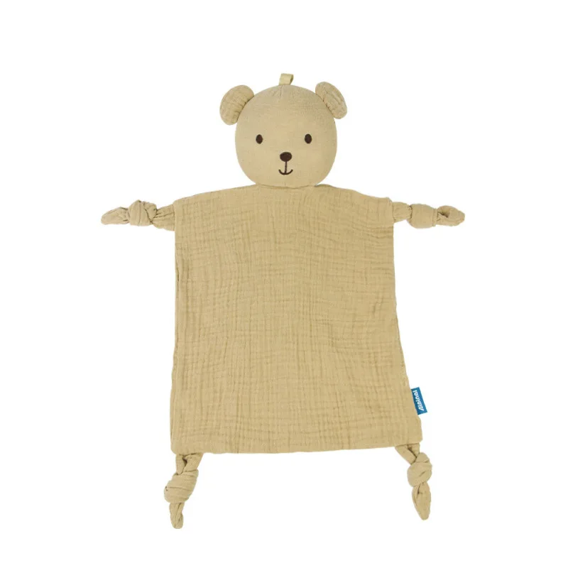 2024 Fashion Hot Sale Organic Cotton Muslin Infant Baby Swap Rabbit Comforter Water Absorption Blanket Toys