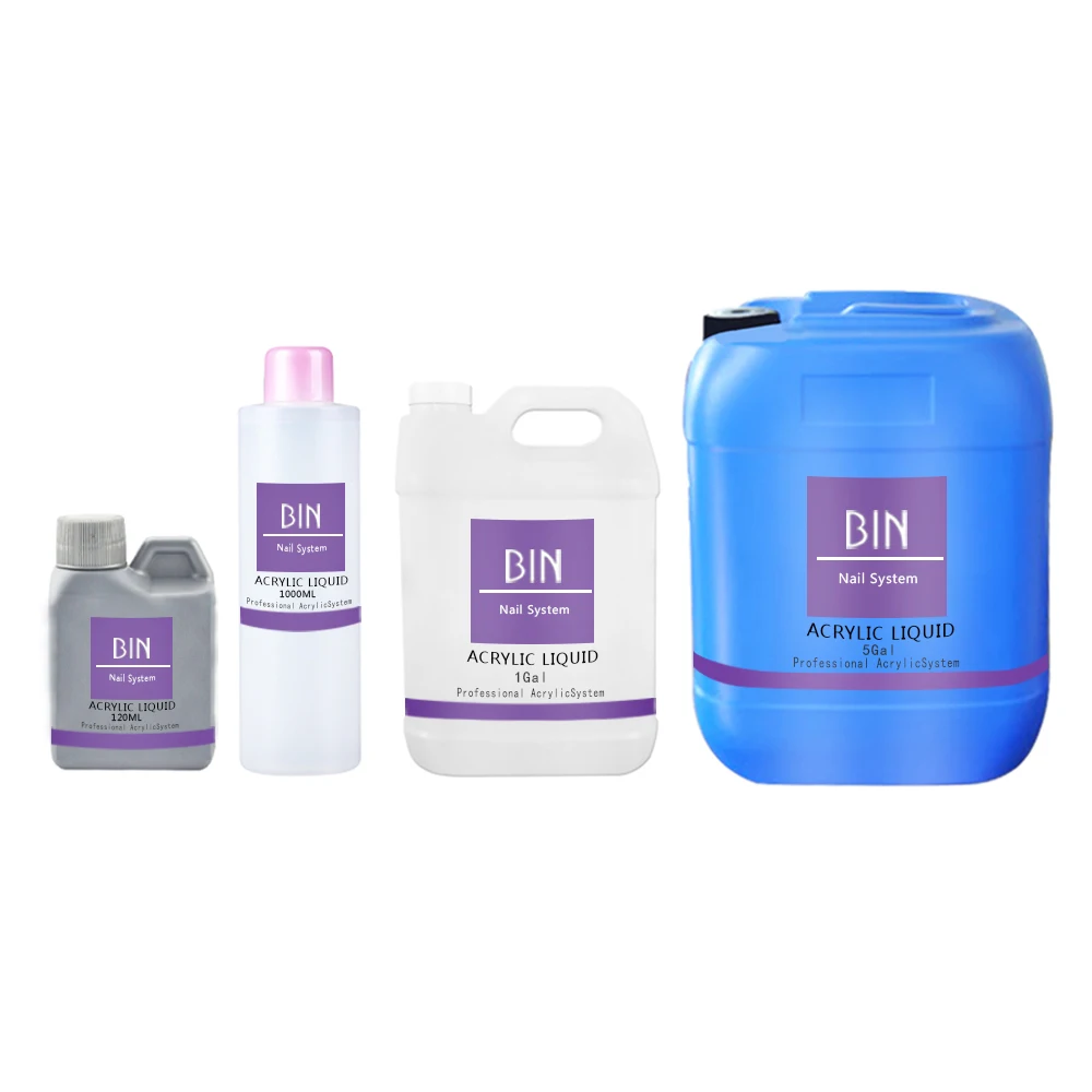 BIN Factory Wholesale EMA Monomer Acrylic Nail Liquid MMA Free for Acrylic Powder System