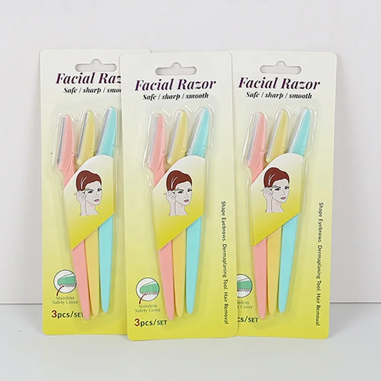 Professional Safety Classic Long Straight Shank Eyebrow Trimmers With Packaging