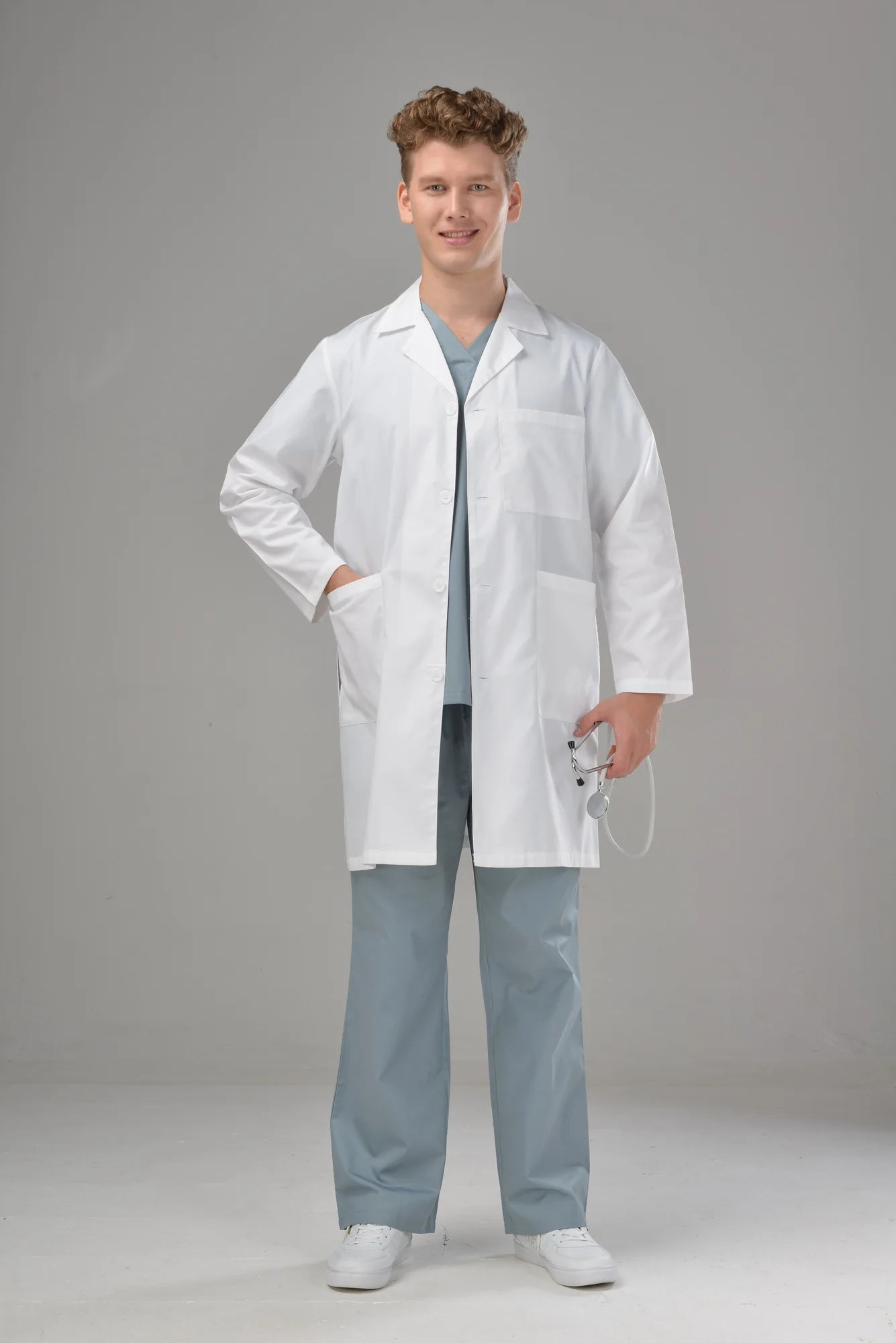 hospital use uniform white doctor lab coat