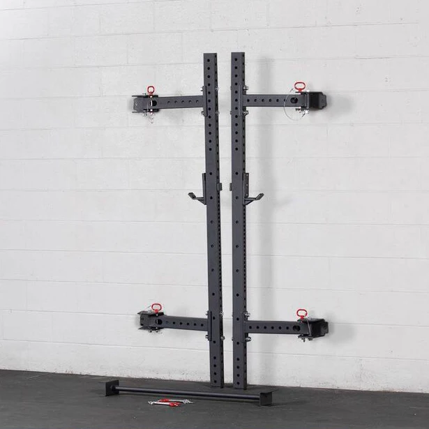 Multi Function Power Rack Cage Folding Wall Mounted Squat Rack 3x3 11-gauge Steel for Gym