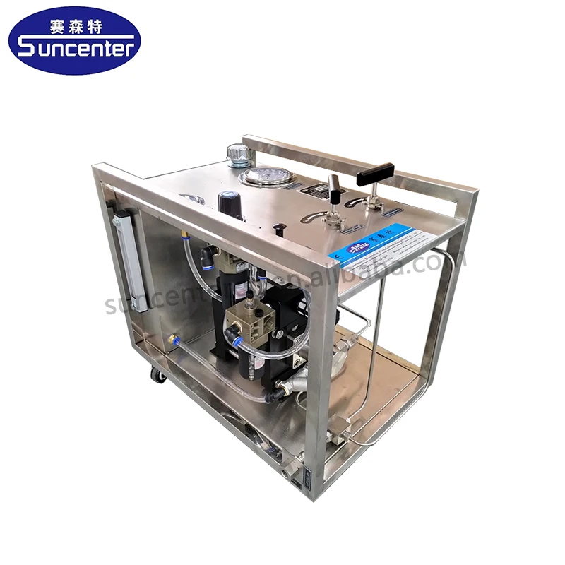 Stainless Steel Air Driven Hydraulic Liquid CO2 Booster Pump System with Pressure Switch