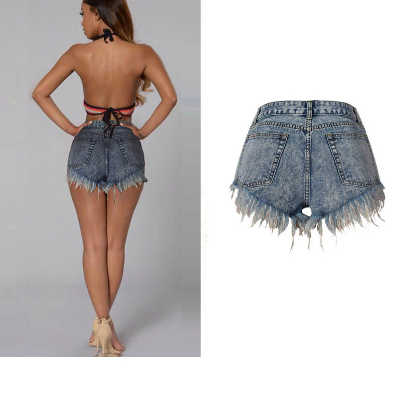 Wild Newest Fashion Jeans Shorts Women Patch Holes Women Demin Shorts