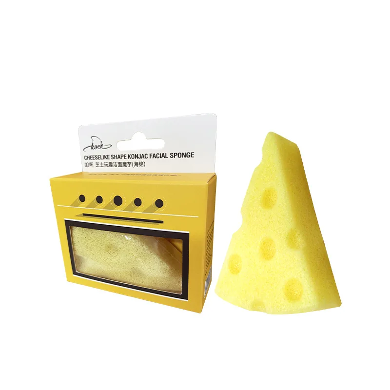 Soft Texture Face Wash Puff Konjac Cleaning Sponge Round Face Wash Cleaning Sponge Natural Fiber Facial Cleansing Exfoliator