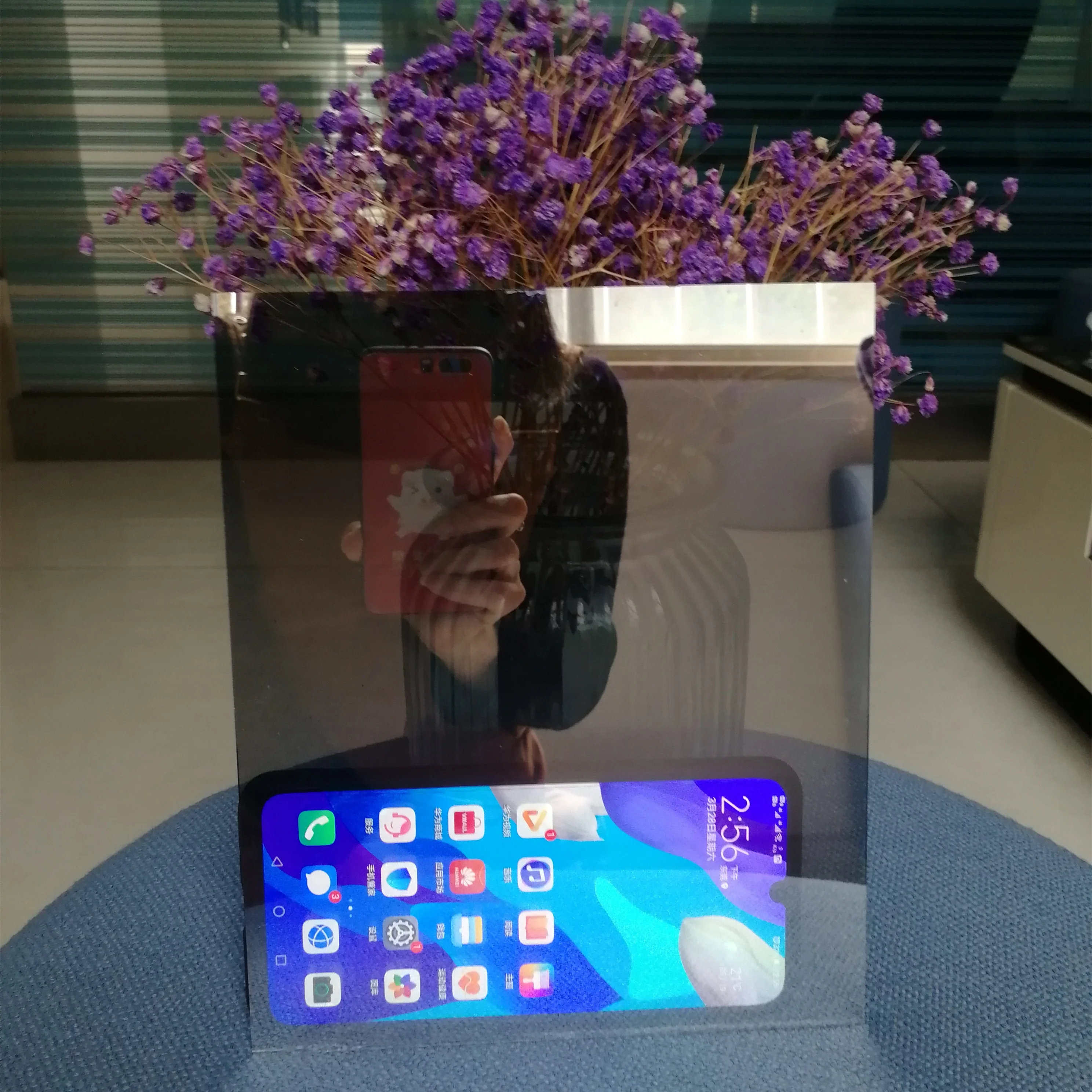 Custom  Nonconductive Smart mirror Touchscreen sheet glass for LCD LED Display