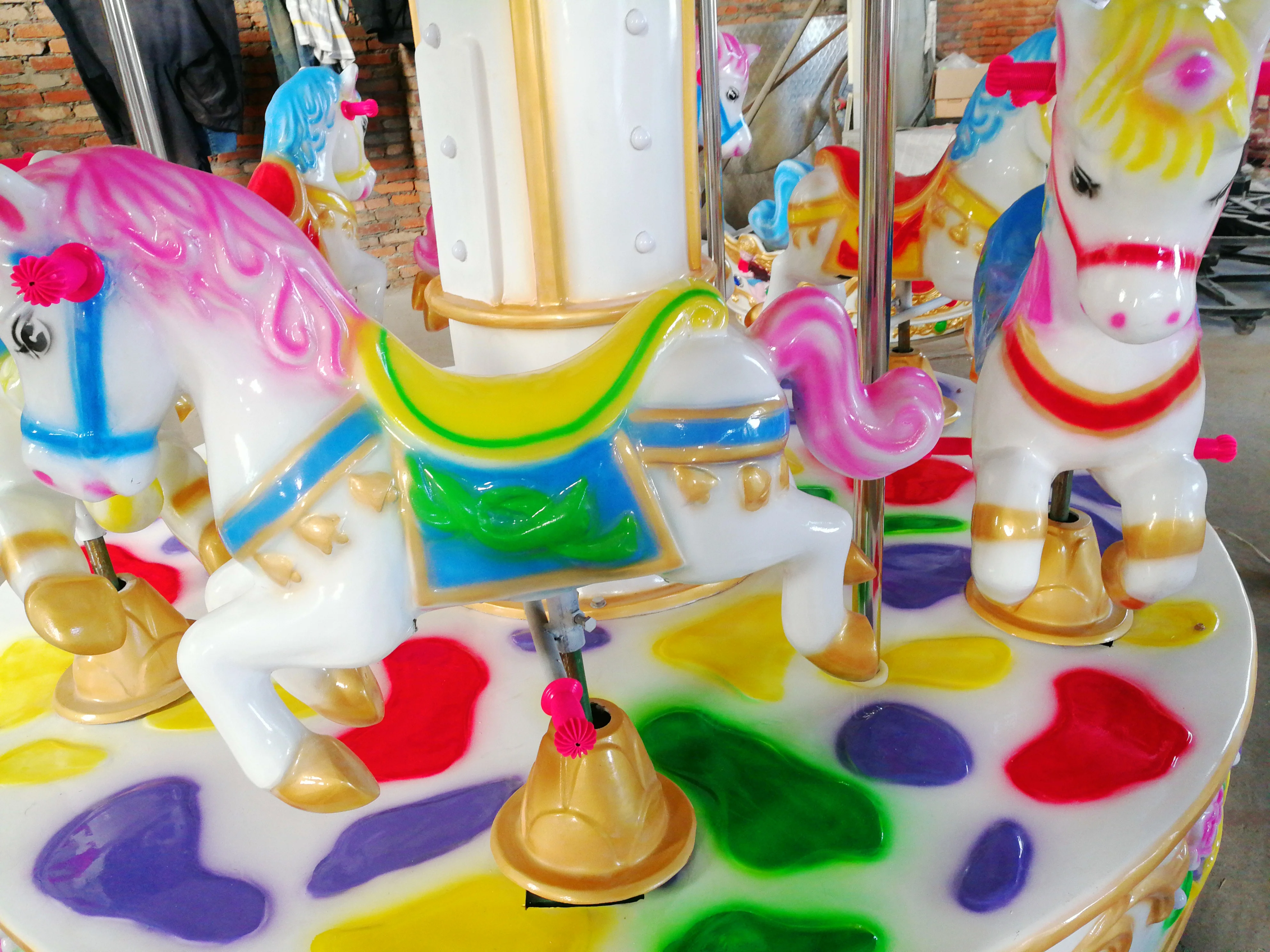 Luxury Kids Merry Go Round Double Deck Carousel Amusement Park Equipment Carousel Ride for Kids