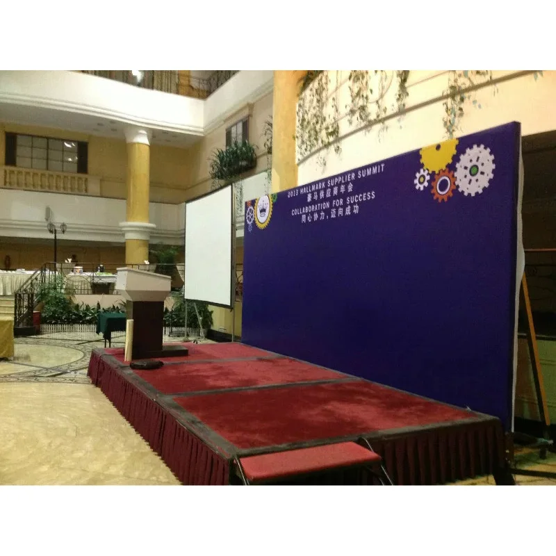 custom banner/heavy duty banner printing/PVC flex banner background stage