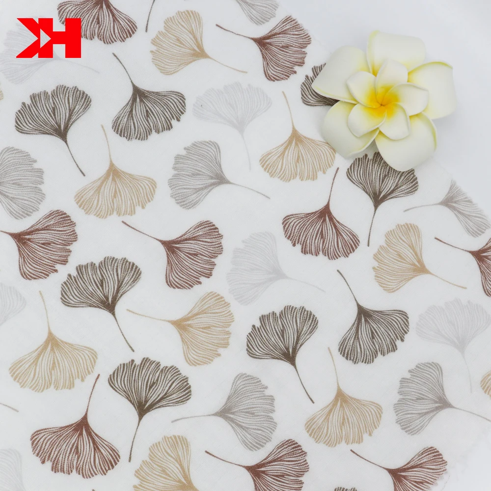 Custom Design Organic muslin gauze 100% Cotton Woven Fabric Cartoon Printed Muslin Fabric for Baby