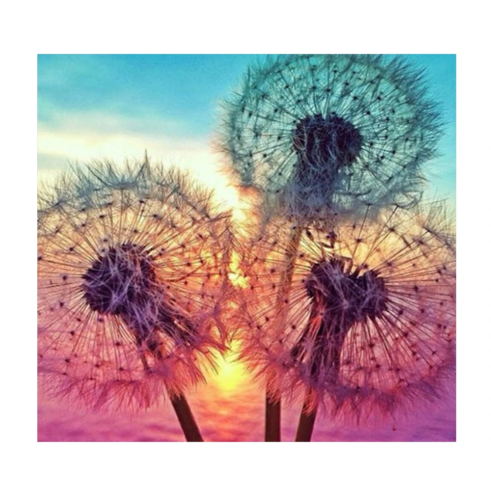 OEM Full Round Drill Environmental Material Unique Design Flower Diamond Art House Diy Diamond Painting