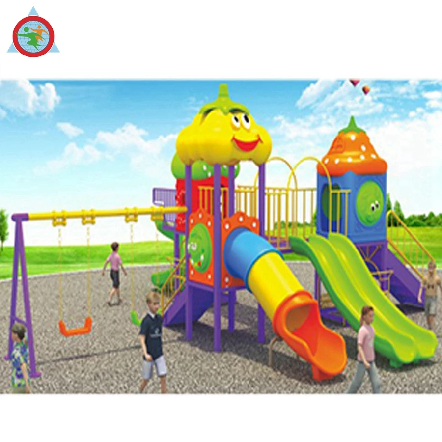 Inclusive cheap kids plastic slide play set outdoor playground toys
