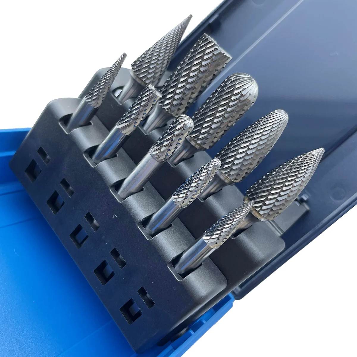 Manufacturer Double Cut 10pcs 1/4 inch Shank Diameter 6mm 6.35mm Rotary File Burring Tools Tungsten Carbide Burr Set