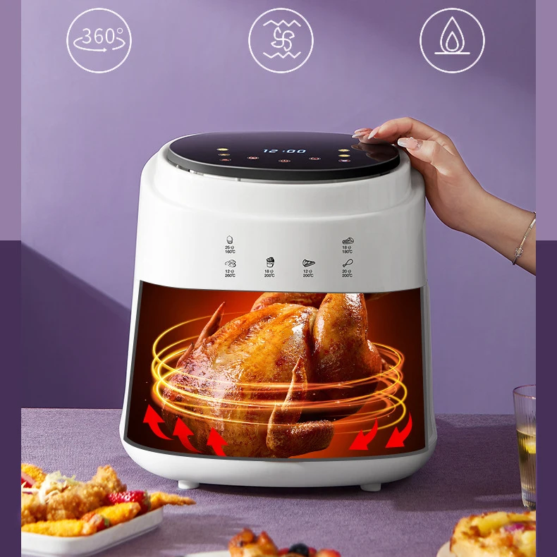 Manufacturer Custom Air Fryer 1400w Air Fryers Multifuncional Lcd Digital Controlled 8l Air Fryer for Household