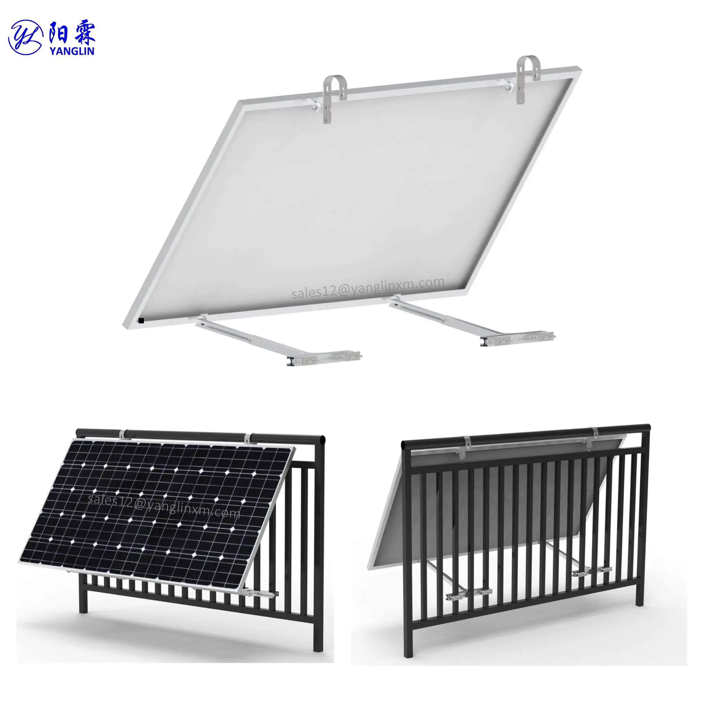 Fastening system for balcony power plant safety and easy install balcony mount assembly set