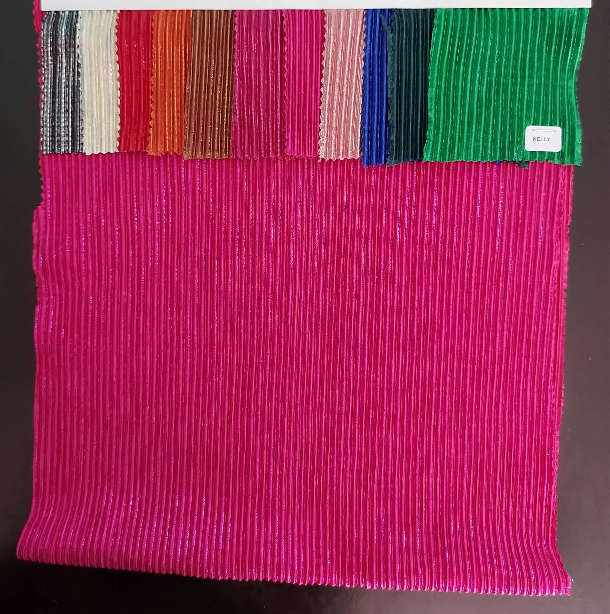 100% polyester pleated crepe tulle fabric