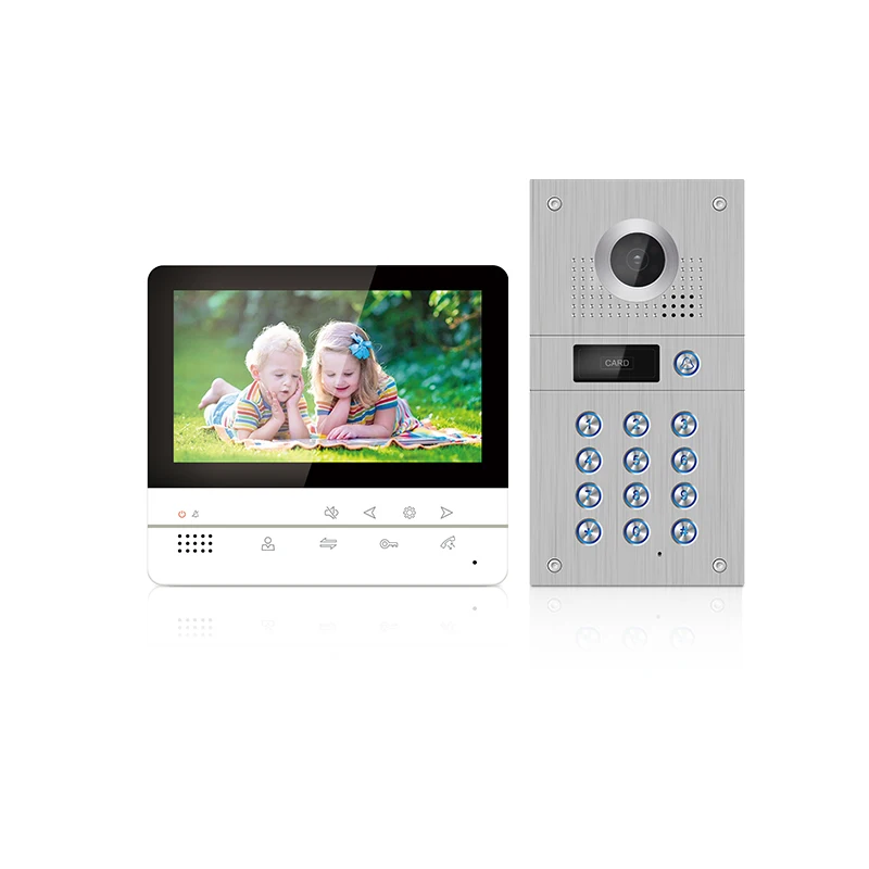 sip ip intercom door opening system video doorbell camera 4 wire villa system with card and fingerprint