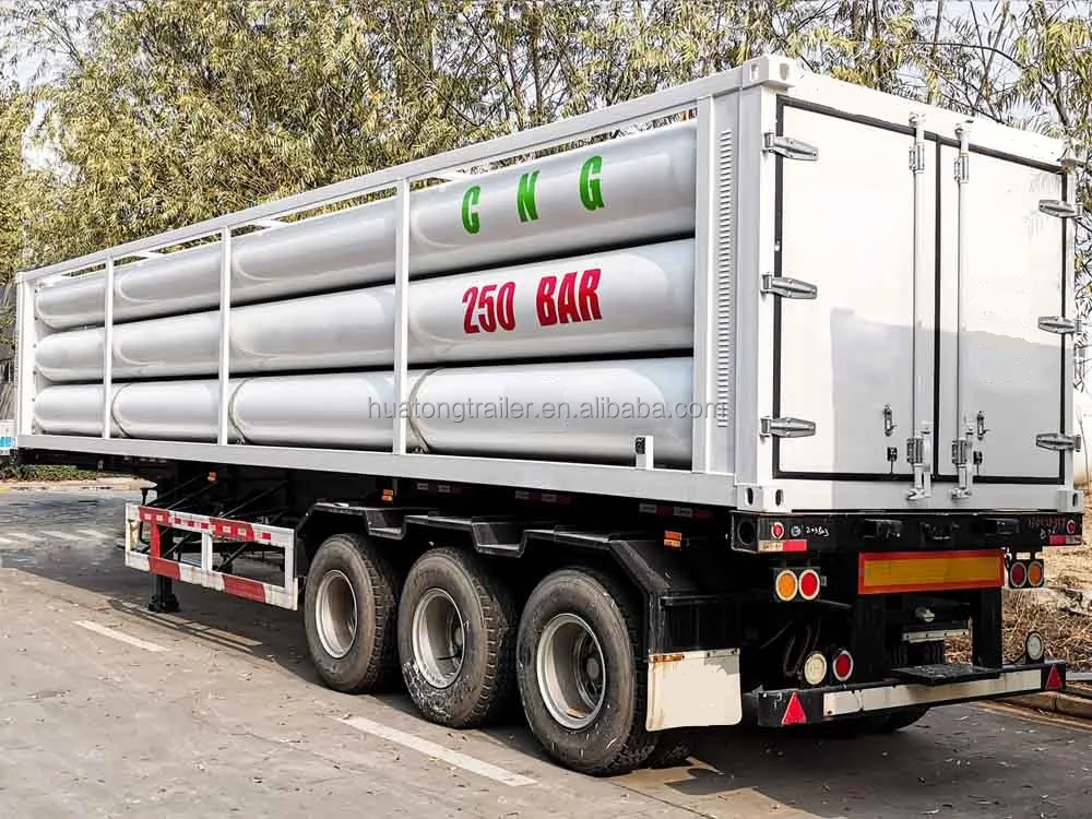 Benhong Best selling 8 tubes cng compressor skid cng trailer / hydrogen tube trailer / cng transport trailer in China
