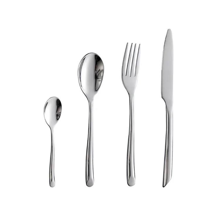 Stainless Steel Knife and Fork Simple Knife and Fork Tableware Set Fruit Fork Coffee Spoon