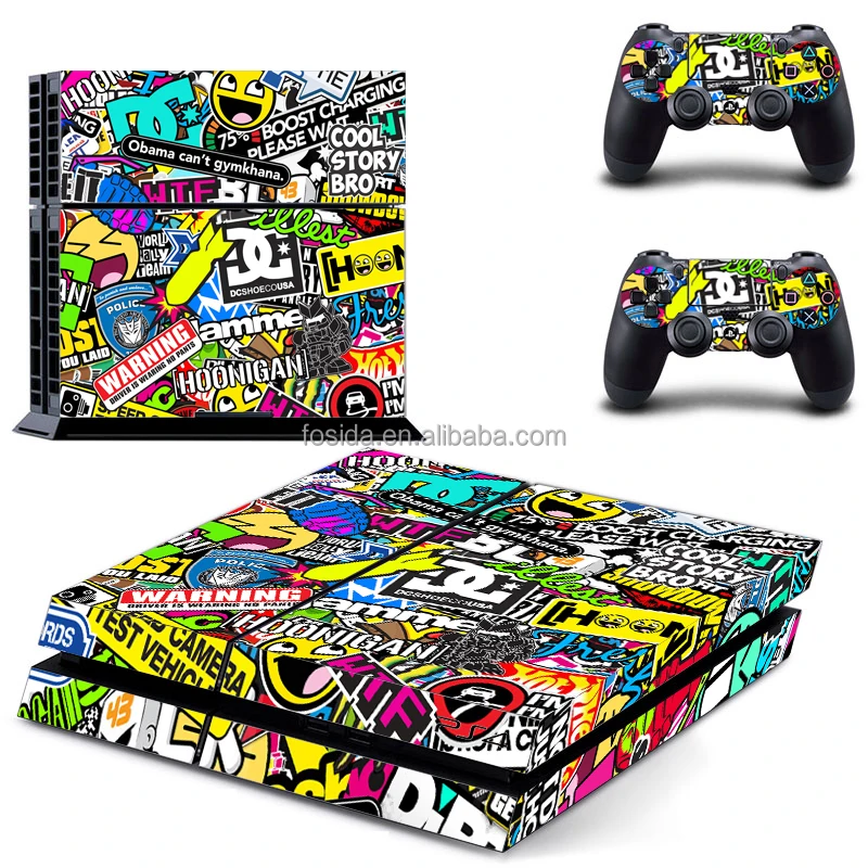Factory direct sale high quality low price Play station 4 slim Console Controller skin ps4 stickers