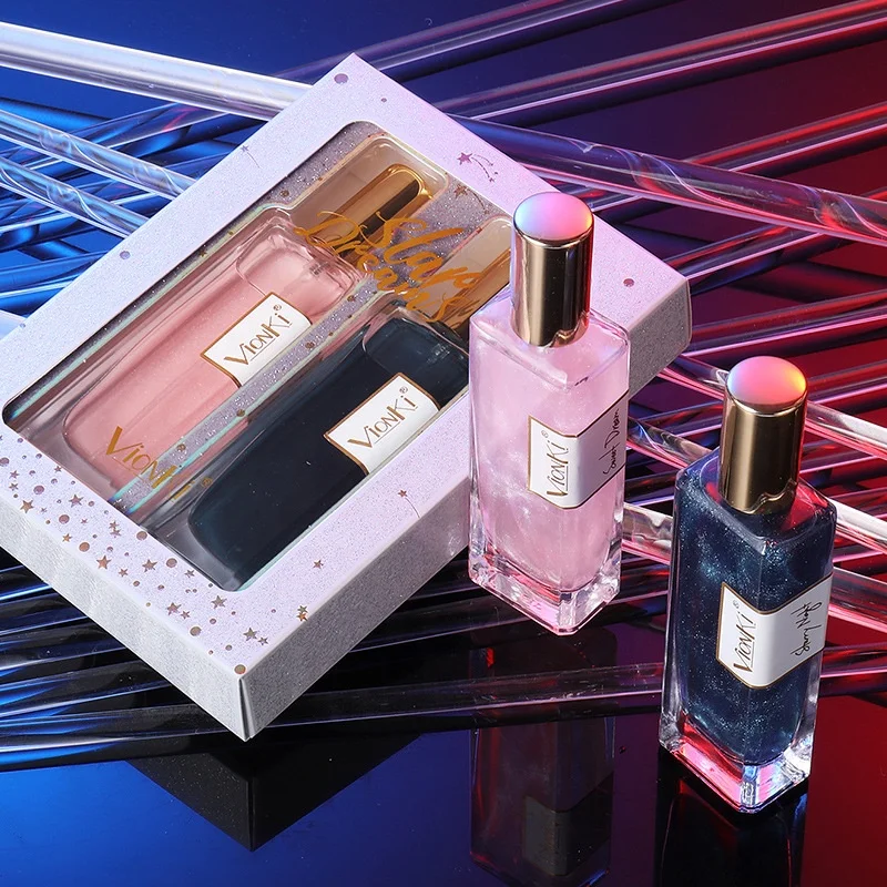 Oem Your Own Brand Quicksand Gold Powder Women Perfume Suit 25ML+25ML Deodorant Small Last Long Perfume Gift Sets